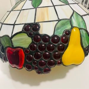 Tiffany style chandelier- good condition with a small insignificant scratch